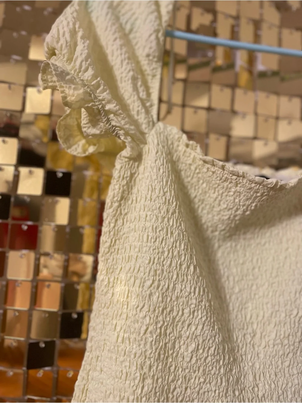 Zara Lemon Smocked Mini Dress with Ruffle Hem - Picture 6 of 7
